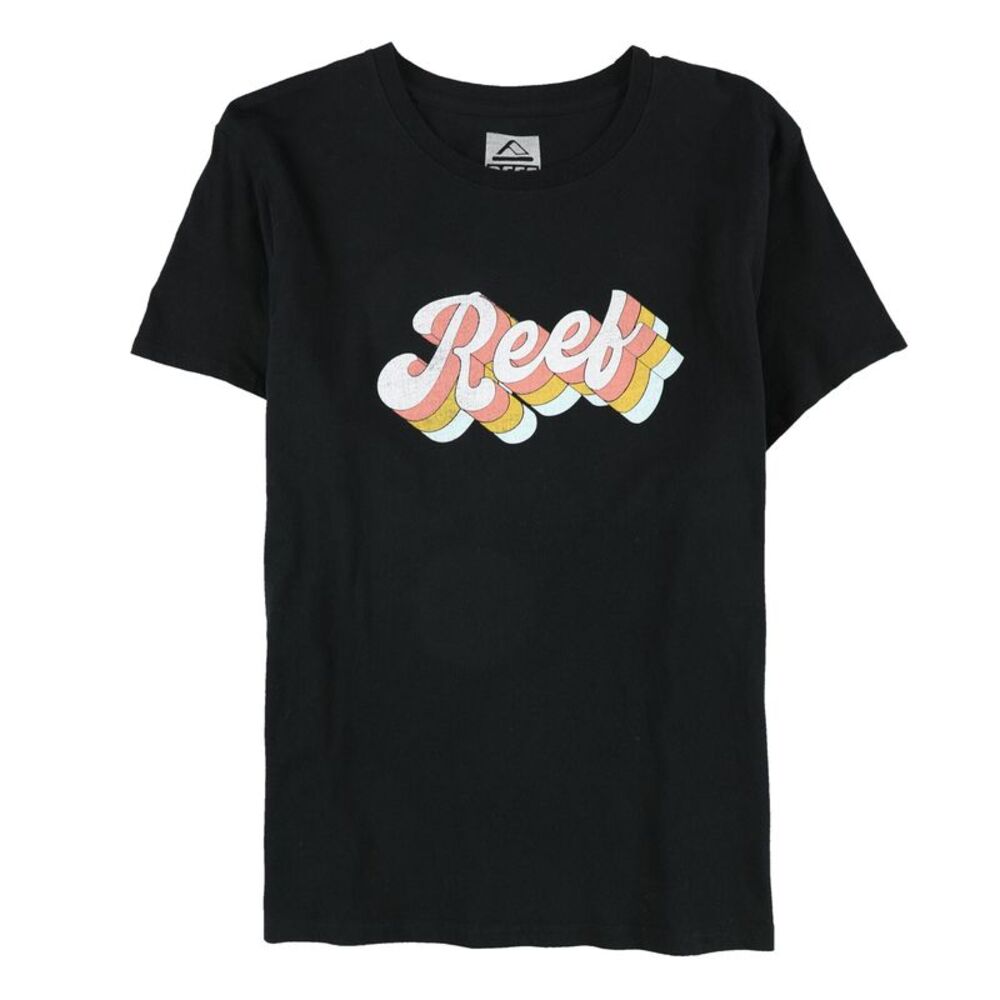 Reef Womens Script Logo Graphic T-Shirt, NWT